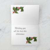 Die Grüße der herzlichen Jahreszeit, Feiertagskarte (Innenseite)