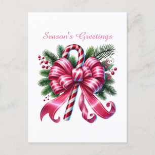 Die Grüße der Jahreszeit Candy Cane Feiertagspostkarte