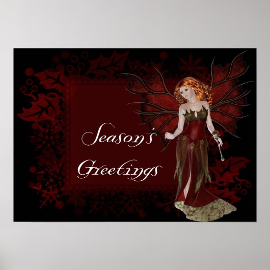 Die Grüße der Jahreszeit Dunkle Fairy - Fantasy Pr Poster (Vorne)