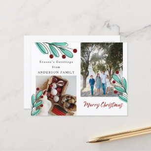 Die Grüße der Jahreszeit Frohe Weihnachten Foto Ur Postkarte