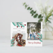 Die Grüße der Jahreszeit Frohe Weihnachten Foto Ur Postkarte (Stehend Vorderseite)