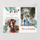 Die Grüße der Jahreszeit Frohe Weihnachten Foto Ur Postkarte (Vorderseite)