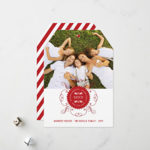 Die Grüße der Jahreszeit glücklich Neujahr Rotes S Feiertagskarte