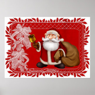Die Grüße der Jahreszeit Jolly Santa - Holiday Pri Poster