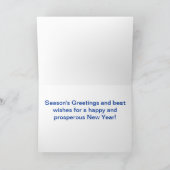 Die Grüße der Jahreszeit kundengerecht Feiertagskarte (Innenseite)