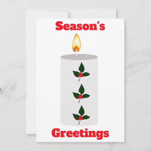 Die Grüße der Jahreszeit mit Holly Card Einladung (Vorderseite)