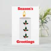 Die Grüße der Jahreszeit mit Holly Card Einladung (Stehend Vorderseite)