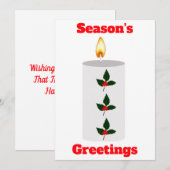 Die Grüße der Jahreszeit mit Holly Card Einladung (Vorne/Hinten)