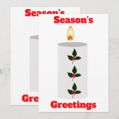 Die Grüße der Jahreszeit mit Holly Card Einladung (Vorne/Hinten)