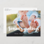 Die Grüße der Jahreszeit Modernes Foto Postkarte (Vorne/Hinten)