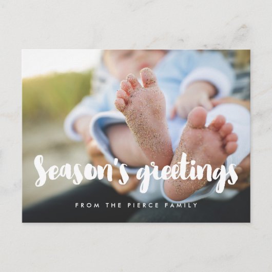 Die Grüße der Jahreszeit Modernes Foto Postkarte (Vorderseite)
