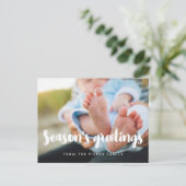Die Grüße der Jahreszeit Modernes Foto Postkarte (Stehend Vorderseite)