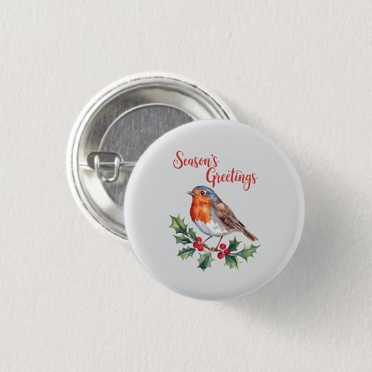 Die Grüße der Jahreszeit von fröhlichem Robin Button (Vorne & Hinten)