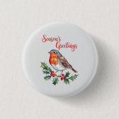 Die Grüße der Jahreszeit von fröhlichem Robin Button (Vorderseite)