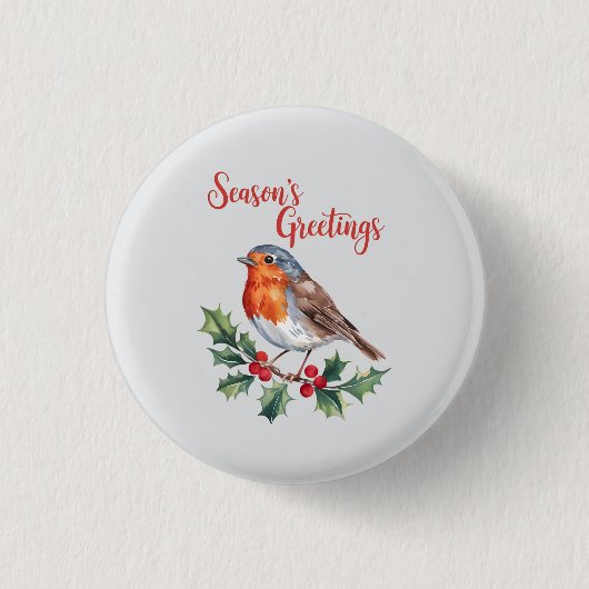 Die Grüße der Jahreszeit von fröhlichem Robin Button (Vorderseite)