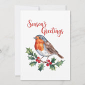 Die Grüße der Jahreszeit von fröhlichem Robin Einladung (Rückseite)