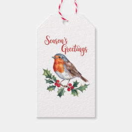 Die Grüße der Jahreszeit von fröhlichem Robin Geschenkanhänger