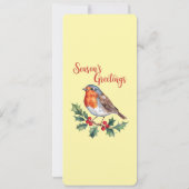 Die Grüße der Jahreszeit von fröhlichem Robin Karte (Rückseite)