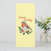 Die Grüße der Jahreszeit von fröhlichem Robin Karte (Stehend Vorderseite)