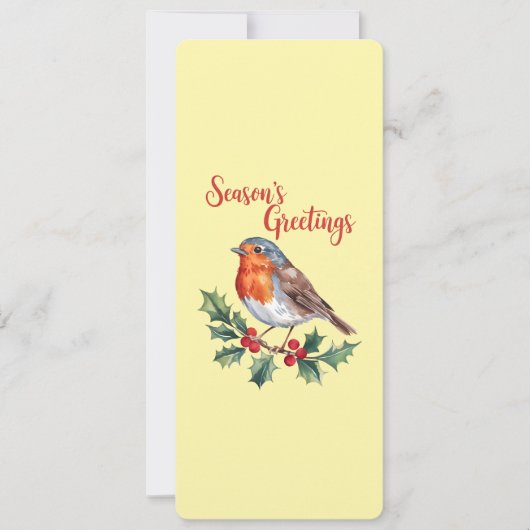 Die Grüße der Jahreszeit von fröhlichem Robin Karte (Vorderseite)