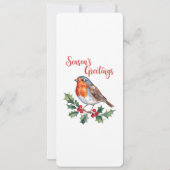 Die Grüße der Jahreszeit von fröhlichem Robin Karte (Rückseite)
