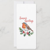 Die Grüße der Jahreszeit von fröhlichem Robin Karte (Vorderseite)