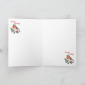 Die Grüße der Jahreszeit von fröhlichem Robin Karte (Innenseite)