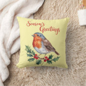 Die Grüße der Jahreszeit von fröhlichem Robin Kissen (Decke)