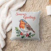 Die Grüße der Jahreszeit von fröhlichem Robin Kissen (Decke)