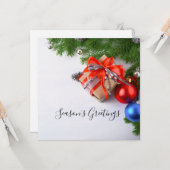 Die Grüße der Jahreszeit Weihnachtsfeierlichkeiten Karte (Vorderseite/Rückseite Beispiel)