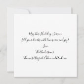 Die Grüße der Jahreszeit Weihnachtsfeierlichkeiten Karte (Rückseite)