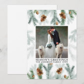 Die Grüße der Kiefernwälder Jahreszeit Feiertagskarte (Vorne/Hinten)