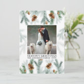 Die Grüße der Kiefernwälder Jahreszeit Feiertagskarte (Stehend Vorderseite)