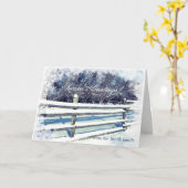 Die Grüße der ländlichen Winterlandschaft Karte (Gelbe Blume)