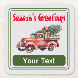 Die Grüße der personalisierten Jahreszeit Rechteckiger Pappuntersetzer