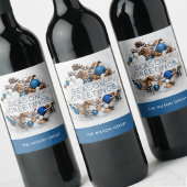 Die Grüße der Pine-Wreath-Saison Weinetikett