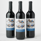 Die Grüße der Pine-Wreath-Saison Weinetikett (Flaschen)