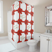 Die Grüße der Red Bow Season Duschvorhang (Beispiel)