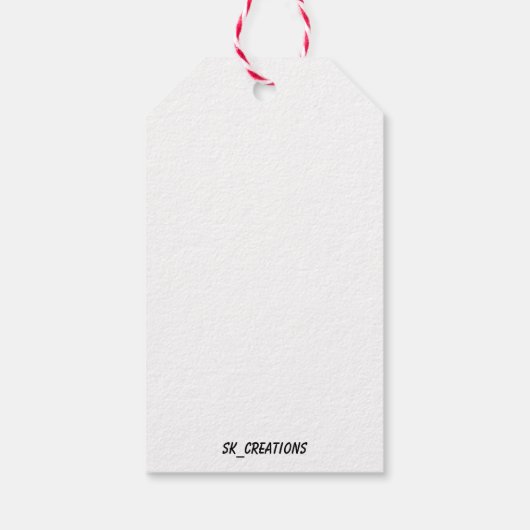 Die Grüße der rosa Wintergeistssaison Geschenkanhänger (Rückseite)