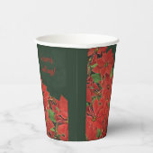 Die Grüße der roten Poinsettia-Saison gestrichen Pappbecher (Rechts)