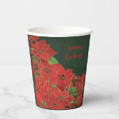 Die Grüße der roten Poinsettia-Saison gestrichen Pappbecher (Vorderseite)