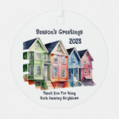 Die Grüße der Saison 2023 Nachbarschaft Ornament Aus Metall (Vorderseite)