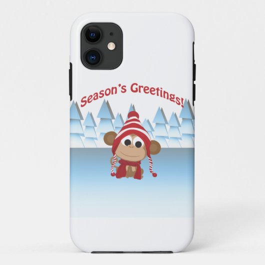 Die Grüße der Saison! Affe Case-Mate iPhone Hülle (Rückseite)