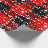 Die Grüße der Saison Buffalo Kariert Geschenkpapier (Ecke)