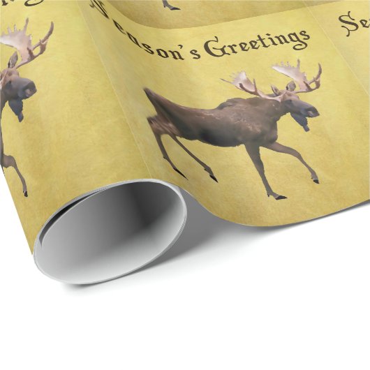 Die Grüße der Saison - Bull Moose Geschenkpapier (Rolleneckpunkt)