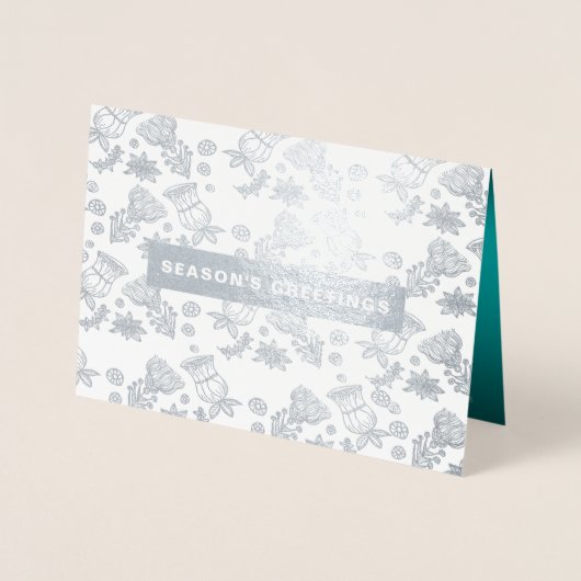 Die Grüße der Saison. Christmas Luxury Real Folienkarte (Vorderseite)