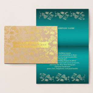 Die Grüße der Saison. Christmas Luxury Real Folienkarte