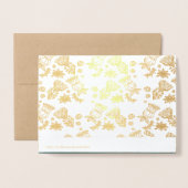 Die Grüße der Saison. Christmas Luxury Real Folienkarte (Rückseite mit Umschlag)