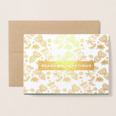 Die Grüße der Saison. Christmas Luxury Real Folienkarte (Vorderseite mit Umschlag)
