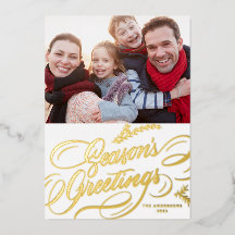 Die Grüße der Saison Elegantes Kalligrafisches Fot